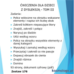 ĆWICZENIA DLA DZIECI Z DYSLEKSJĄ TOM III