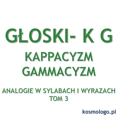 ANALOGIE W SYLABACH I WYRAZACH TOM 3 - GŁOSKI K, G