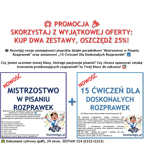 "Mistrzostwo w Pisaniu Rozprawek" & "15 Ćwiczeń dla Doskonałych Rozprawek" 📚🎓