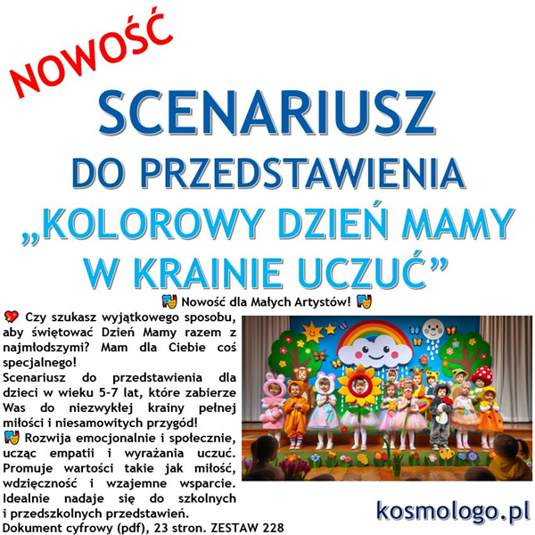 SCENARIUSZ  DO PRZEDSTAWIENIA  „KOLOROWY DZIEŃ MAMY W KRAINIE UCZUĆ”