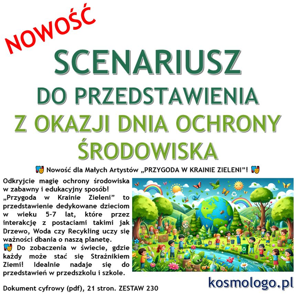 SCENARIUSZ DO PRZEDSTAWIENIA  Z OKAZJI DNIA OCHRONY ŚRODOWISKA