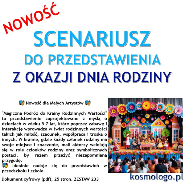 SCENARIUSZ  DO PRZEDSTAWIENIA Z OKAZJI DNIA RODZINY