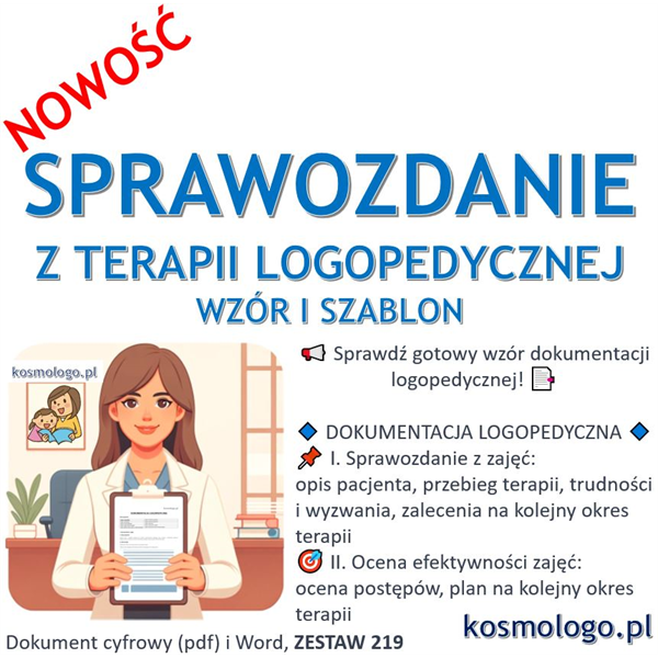 SPRAWOZDANIE Z PRZEBIEGU TERAPII LOGOPEDYCZNEJ